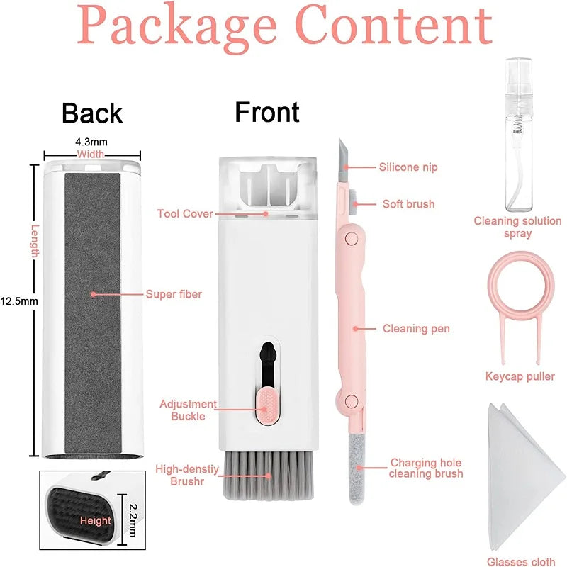 Escova de Limpeza para Teclado e Celular CleanPro 7 em 1